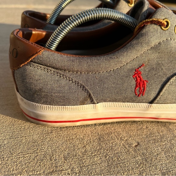 Polo Ralph‎ Lauren Men’s Grey Shoes Size - 10.5 D - Picture 6 of 11